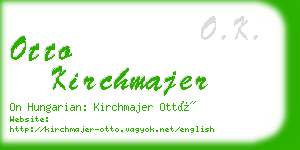 otto kirchmajer business card
